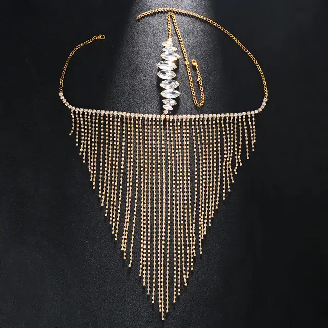 Creative Mysterious Diamond Tassel Mask Gold - Shop at LoveMi