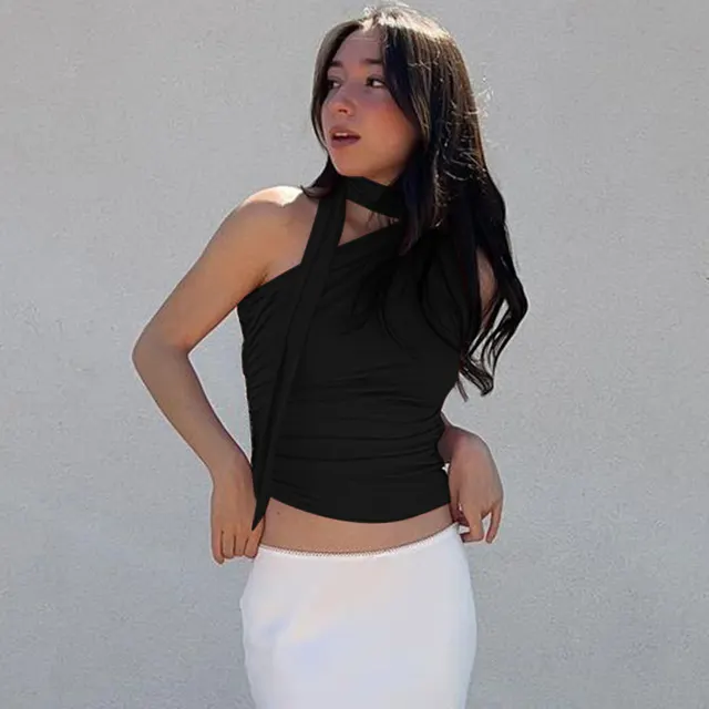 European And American Street Fashion Slim Short Casual Undershirt Black - Shop at LoveMi