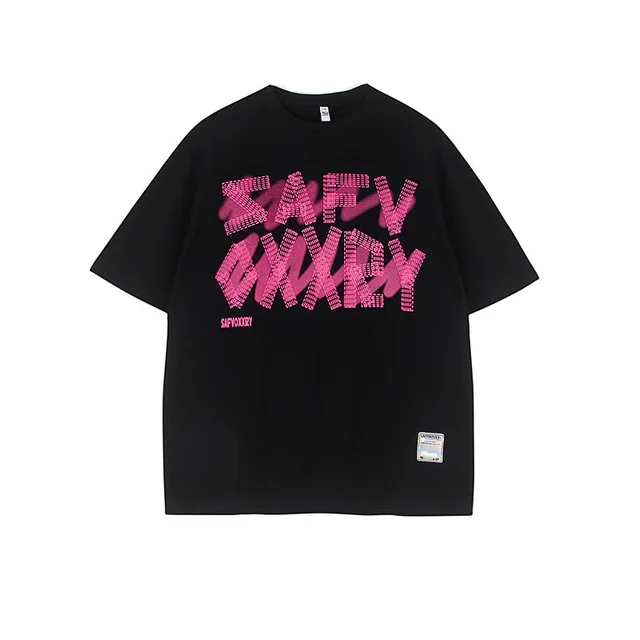 American Vintage High Street Short sleeved T shirt Female Half sleeve Black - Shop at LoveMi