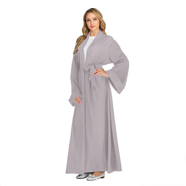 Robe Popular Clean Color Cardigan Grey - Shop at LoveMi