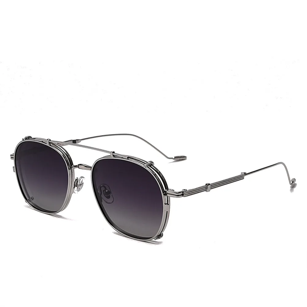 Retro Metal Box Men's Fashion Polarized Sunglasses - C56