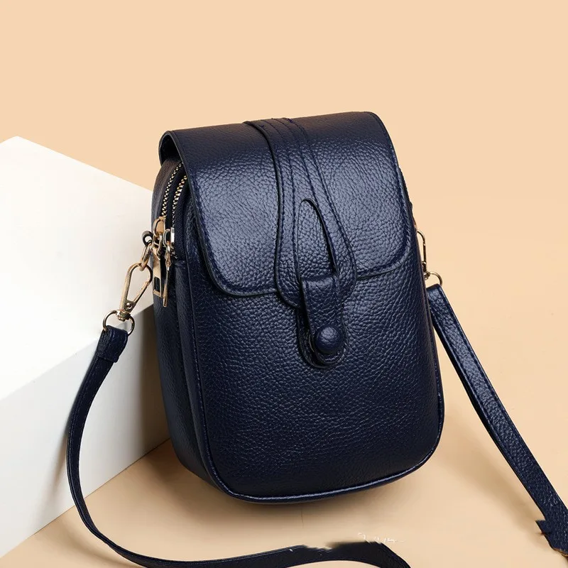 Vertical Single Shoulder Diagonal Span Large Capacity Vintage Bag Blue - Shop at LoveMi