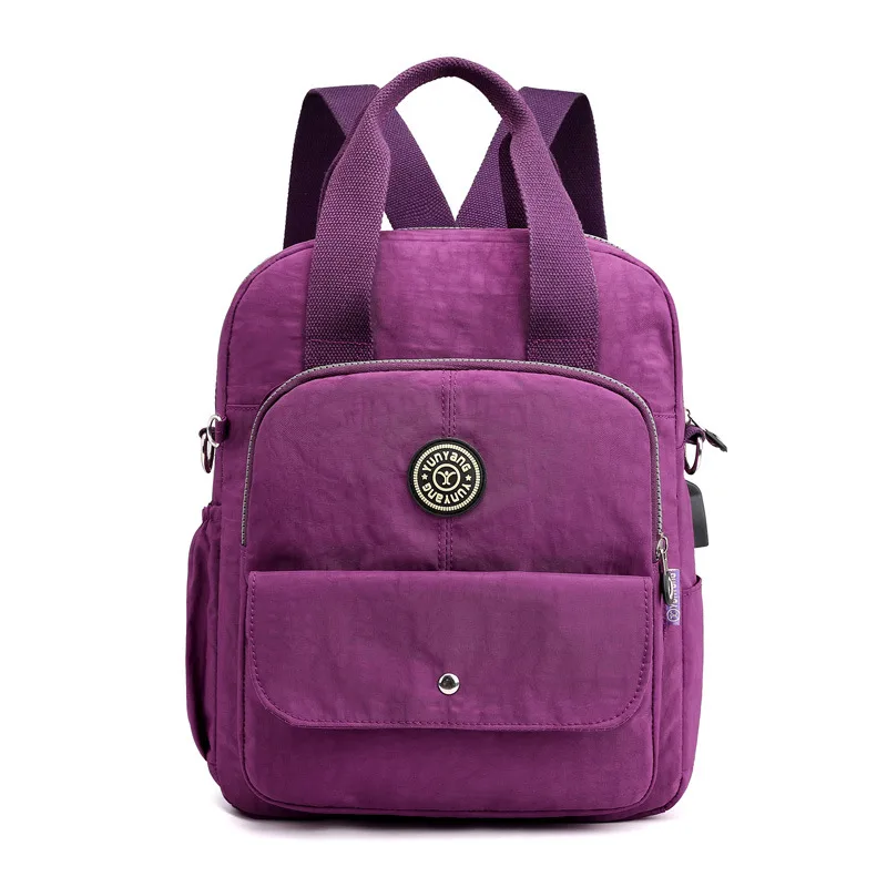 New Multifunctional Computer Backpack Casual Handbag Purple - Shop at LoveMi