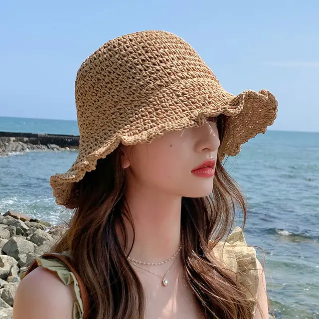 Women's All Match Sunscreen Face Covering Travel Sun Hat Khaki - Shop at LoveMi