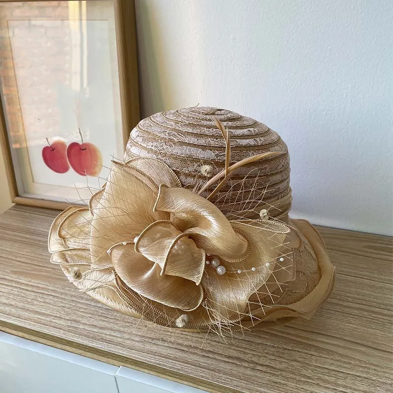 Mesh Straw Embroidered Beach Hat Camel - Shop at LoveMi
