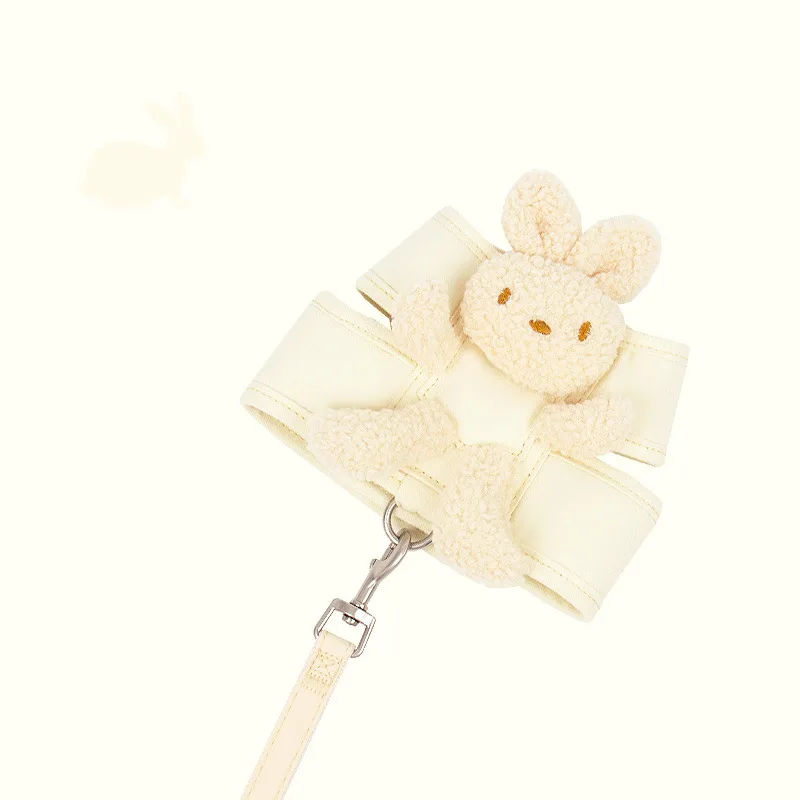 Cat Dog Harness And Leash Set Vest Style Dog Leash Walking Pet Products Beige - Shop at LoveMi