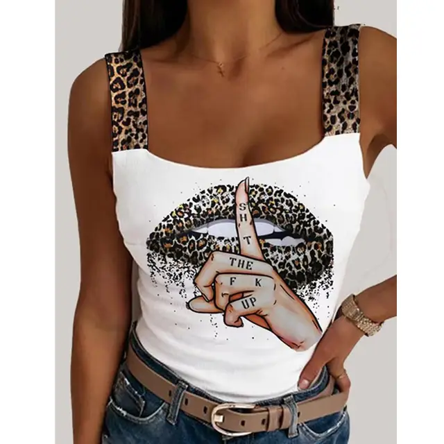 Summer New Women's Printing Vest White - Shop at LoveMi