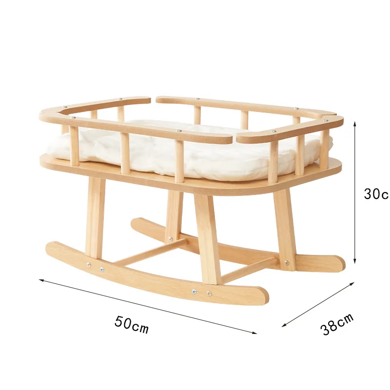 Cat Nest Wooden Pet Hammock Swinging Simple Large - Simple Rocking Bed - View 1