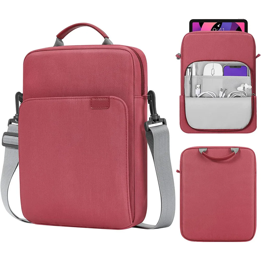 One Shoulder Crossbody Portable Inner Bag Claret 13.3Inches - Shop at LoveMi