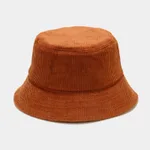 Female Autumn Corduroy Fisherman Hat - Brown