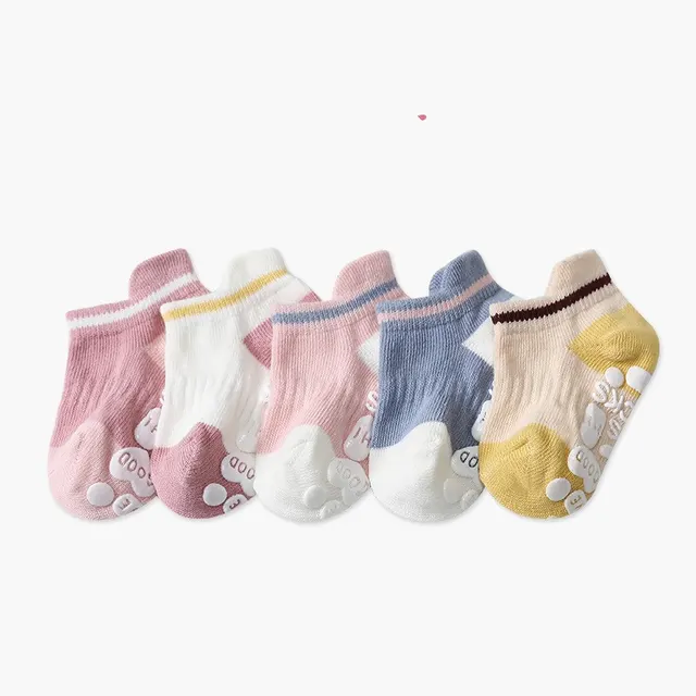 Thin Cotton Large Area Adhesive Ship Socks Pink Series - Shop at LoveMi