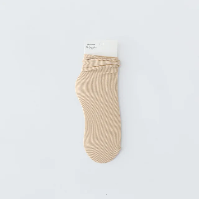 Fashion Solid Color Velvet Ice Socks Skin Color - Shop at LoveMi