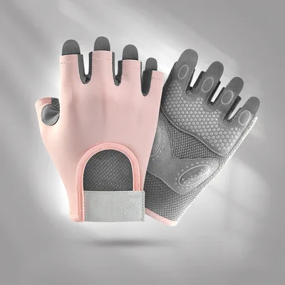 Women's Fashion Anti slip Shock Absorption Wear resistant Breathable Anti callus Gloves Pink - Shop at LoveMi