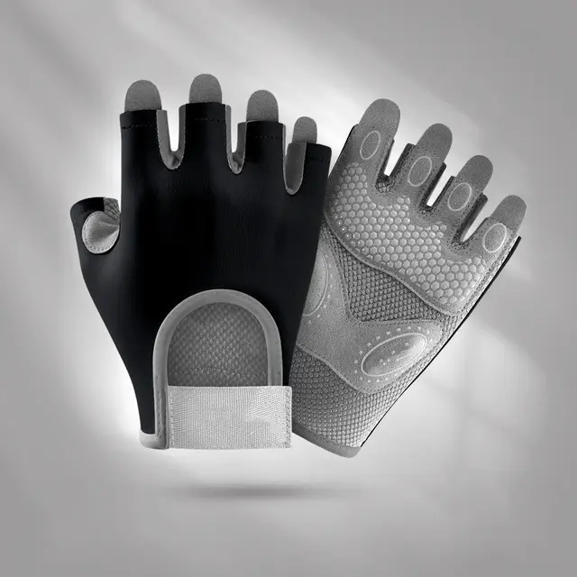 Women's Fashion Anti slip Shock Absorption Wear resistant Breathable Anti callus Gloves Xg66 Dark Night Black - Shop at LoveMi
