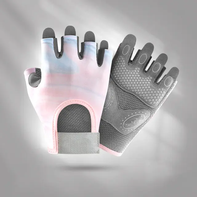 Women's Fashion Anti slip Shock Absorption Wear resistant Breathable Anti callus Gloves Xg66 Flowing Pink - Shop at LoveMi