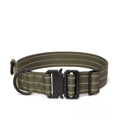 Pet Dog Collar Outdoor Tactical Golden Hair Light Military Color - Shop at LoveMi