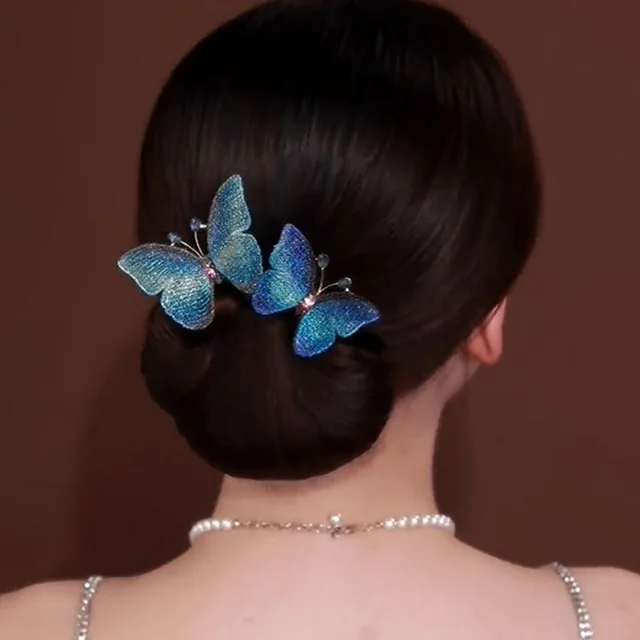 Hair Curler Fish Tail Elegant Flower Embroidered Butterfly - Shop at LoveMi