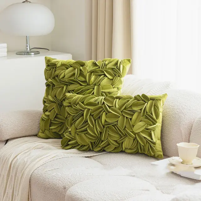 Ins Style Handmade Decorative Pillowcase Cover Green - Shop at LoveMi