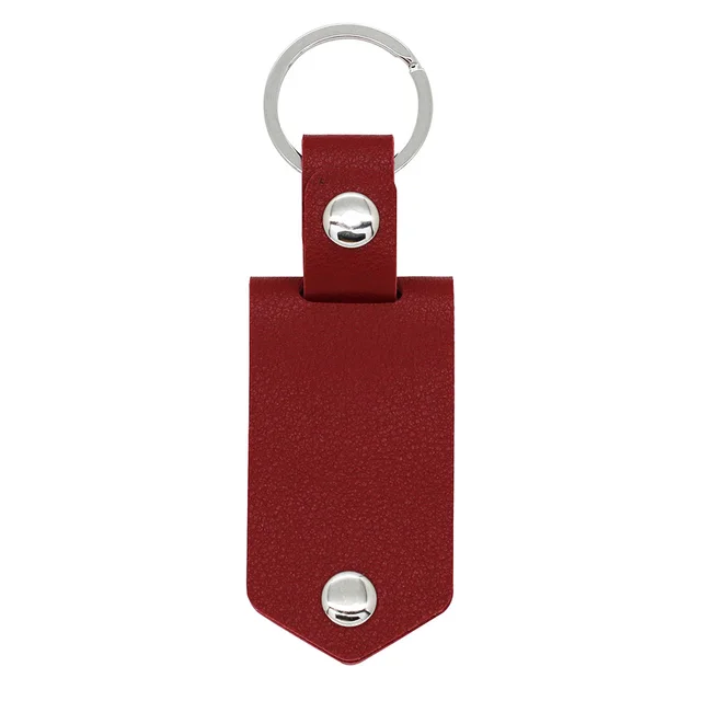 Leather Photo UV Color Printed Keychain Wine Red - Shop at LoveMi