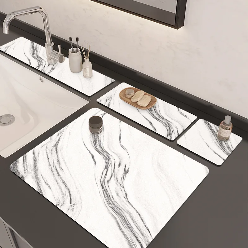 Kitchen Counter Top Faucet Absorbent Pad Bathroom Vanity Splash And Water Proof Color3 - Shop at LoveMi