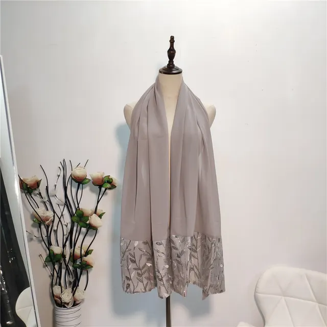 Women's Chiffon Stitching Solid Color Turban Grey - Shop at LoveMi