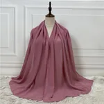 Solid Color Robe Fashion Chiffon Turban - Leather Powder