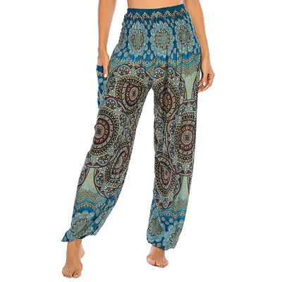 Women's Fashion Rayon Cotton Yoga Pants Sky Blue - Shop at LoveMi