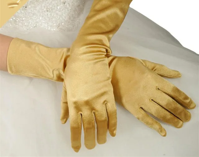 Bridal Gloves Wedding Dress Show Banquet Gold - Shop at LoveMi