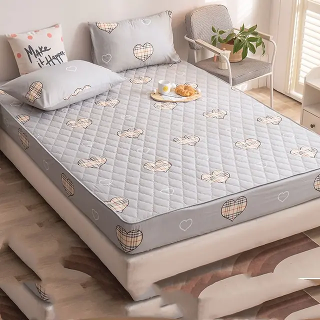 Sandwich Fitted Sheet Comes With Pillow Case Protector 10 Style - Shop at LoveMi