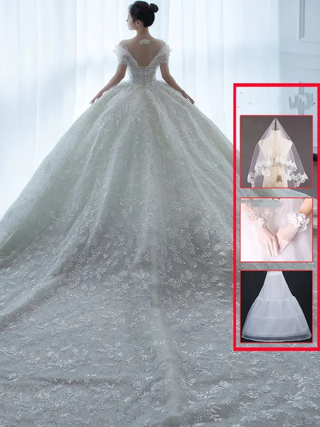 Off Shoulder French Main Wedding Dress Style5 - Shop at LoveMi