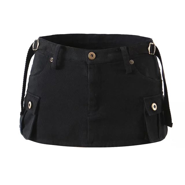 Women's Fashion High Waist Half body Pants Skirt Black - Shop at LoveMi