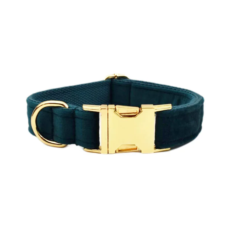 Pet Collar Dog Fabric Velvet - Blue
