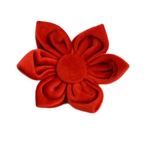 Pet Collar Dog Fabric Velvet Flower2 - Shop at LoveMi