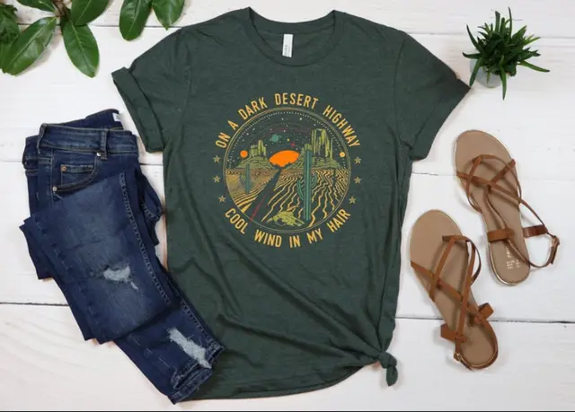New Cactus Letter Pattern Retro Fashion Short Sleeve T shirt Top Army Green - Shop at LoveMi