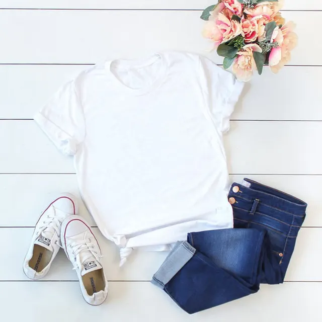 New Cactus Letter Pattern Retro Fashion Short Sleeve T shirt Top White - Shop at LoveMi