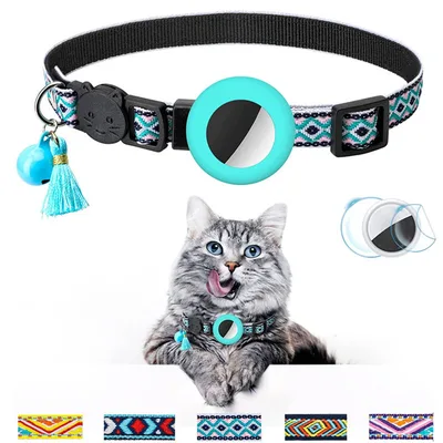 Pet Collar Geometric Pattern Cat With Bell Green - Shop at LoveMi