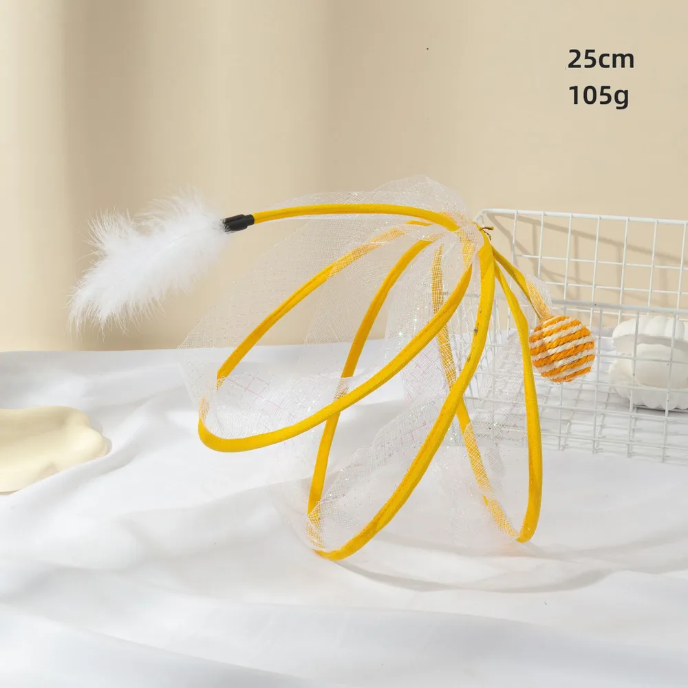 Cat Tunnel Feather Mouse Transformational Durability Mesh White - Shop at LoveMi