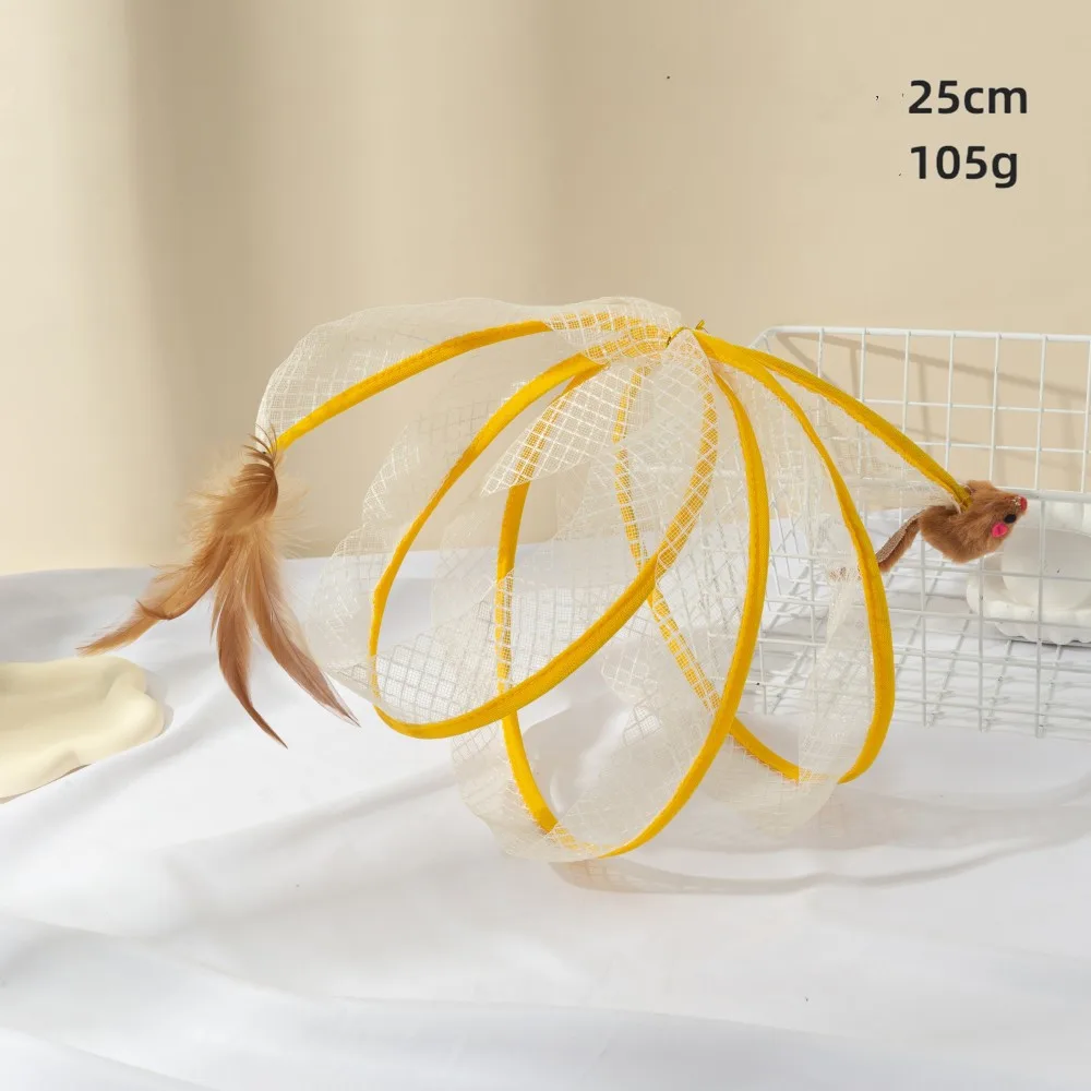 Cat Tunnel Feather Mouse Transformational Durability - Plaid White