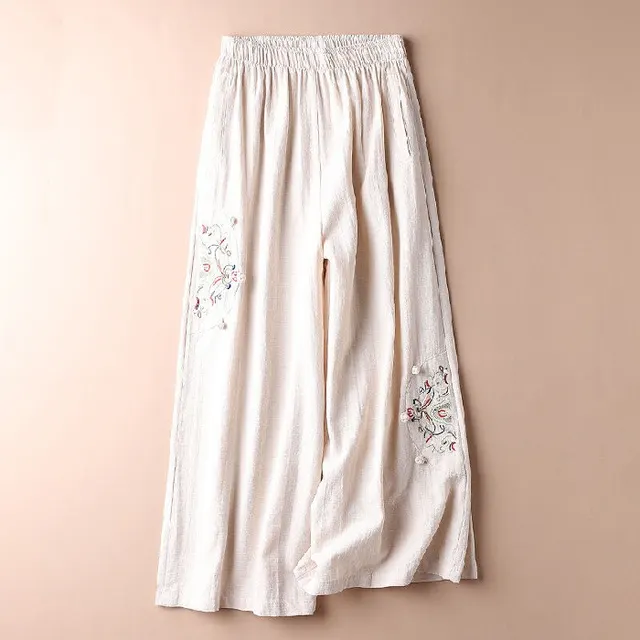 Summer Cotton Hemp Casual Pants Women's Thin Style Hemp Natural Color - Shop at LoveMi