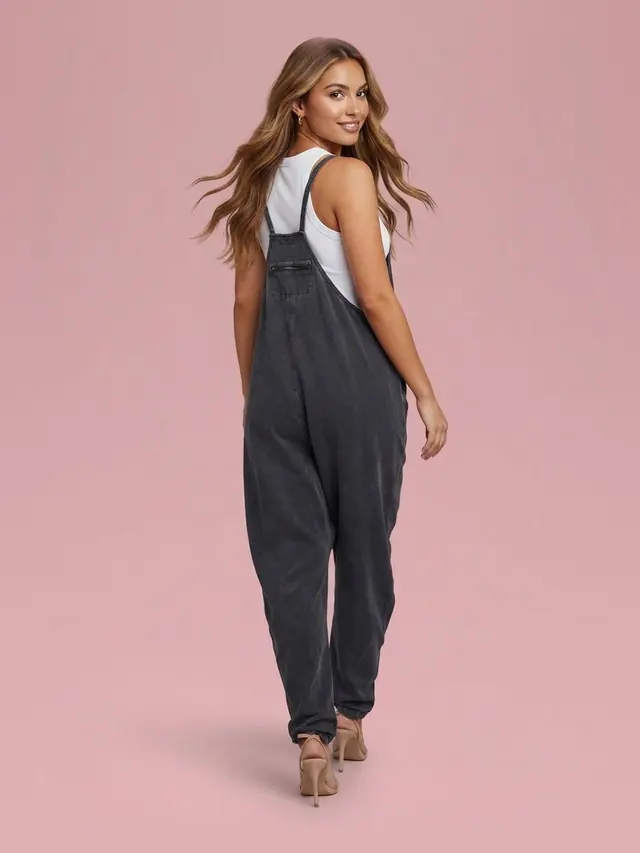 Zip Pocket Overalls Black - Shop at LoveMi
