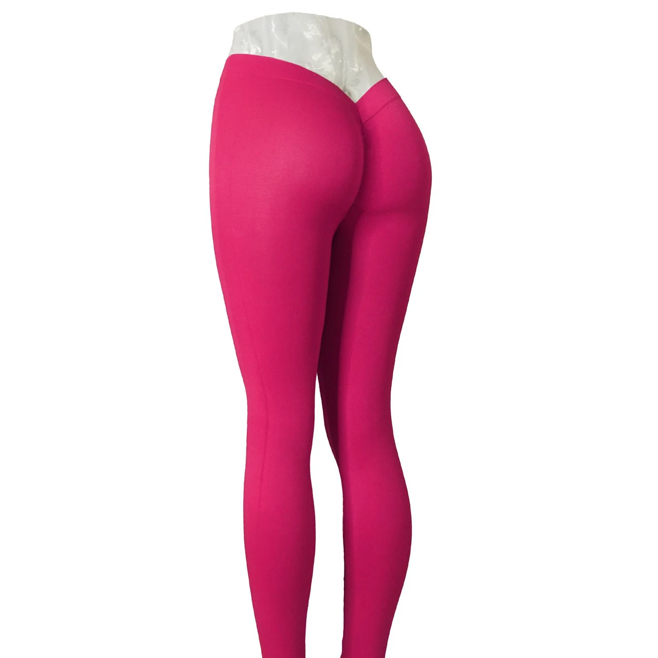 Back Waist V-shaped Skinny Hip Lift Skinny Workout Hip Fitness Yoga Pants - Rose Red