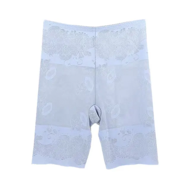 Lace Women's Jacquard High Waist Underwear Tight Cotton Light Blue - Shop at LoveMi