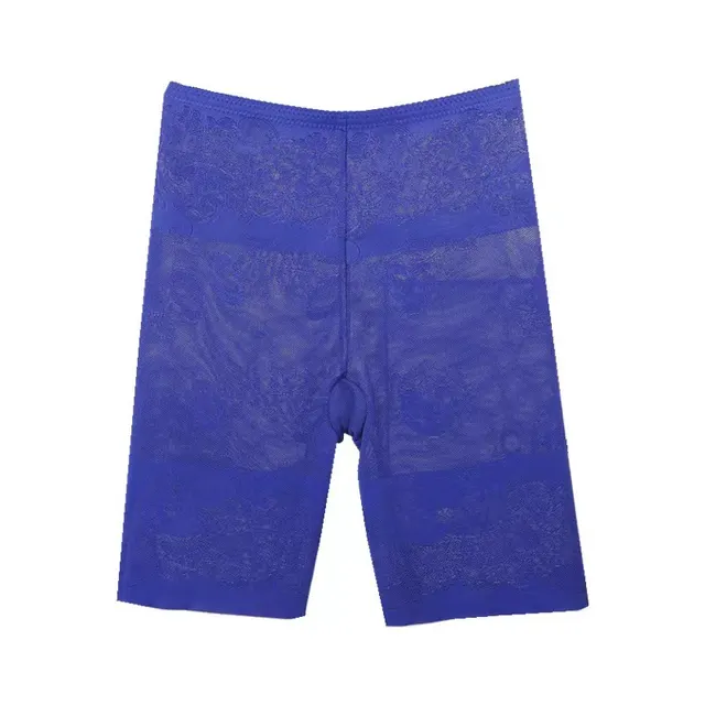 Lace Women's Jacquard High Waist Underwear Tight Cotton Royal Blue - Shop at LoveMi