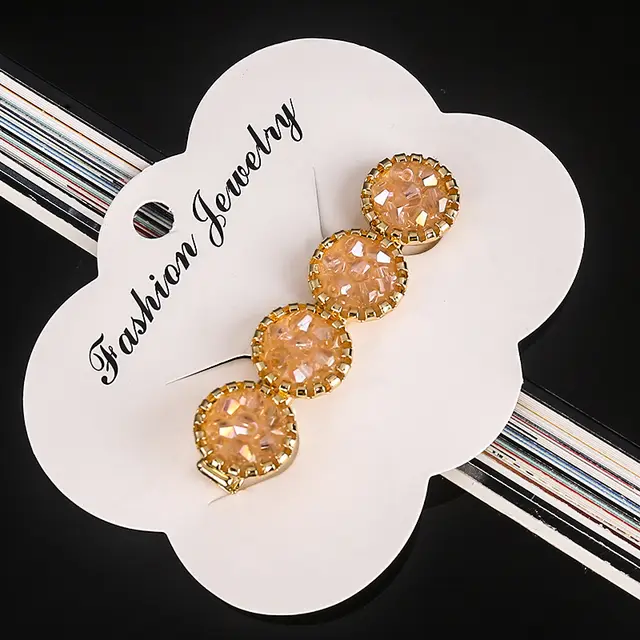 Rhinestone alloy word clip Pink - Shop at LoveMi