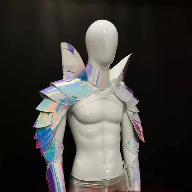 Muscle Man Bar DS Costume Magic Silver Stereo Flying Shoulder - Shop at LoveMi