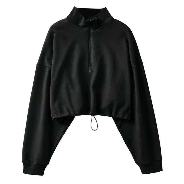 Fashion Temperament Solid Color Slimming Top Black - Shop at LoveMi