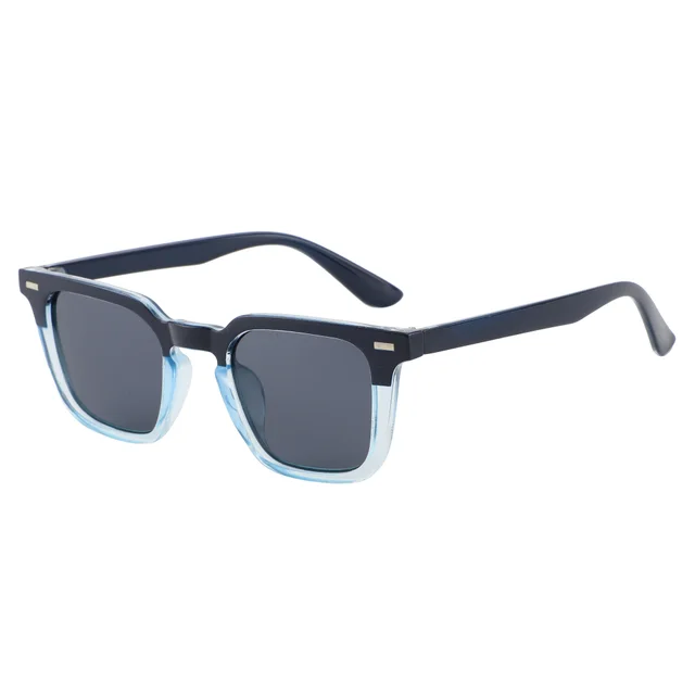 Men's And Women's Fashion PC Metal Frame Sunglasses Black Blue Grey - Shop at LoveMi