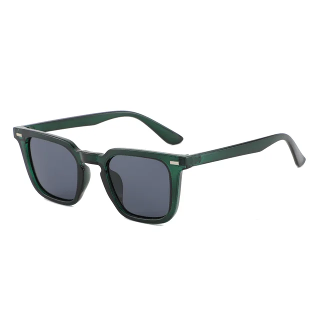 Men's And Women's Fashion PC Metal Frame Sunglasses Green Grey - Shop at LoveMi