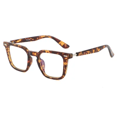 Men's And Women's Fashion PC Metal Frame Sunglasses Leopard Antiblue Light - Shop at LoveMi
