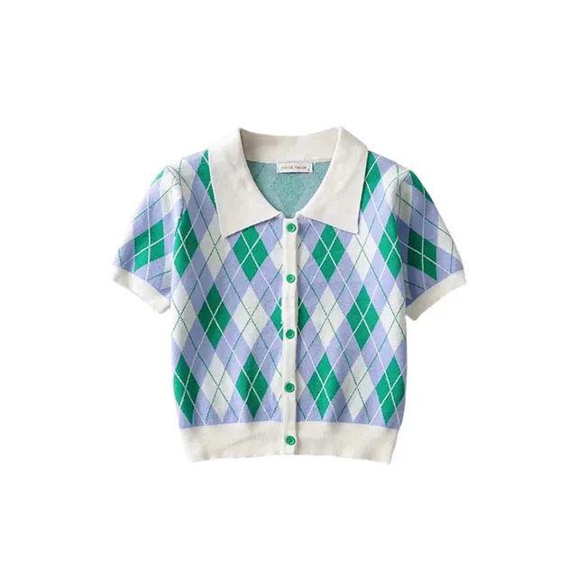 Single Row Button Cardigan Top Retro - Shop at LoveMi